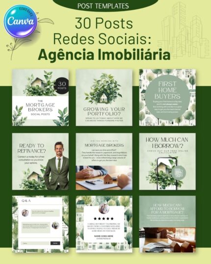 30 Posts Redes Sociais Agência Imobiliária