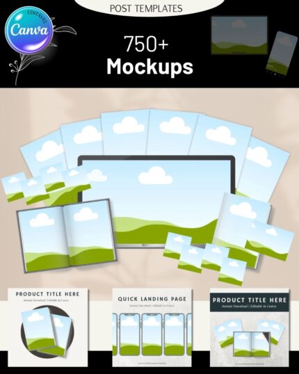 750+ Mockups para apresentação de produtos digitais